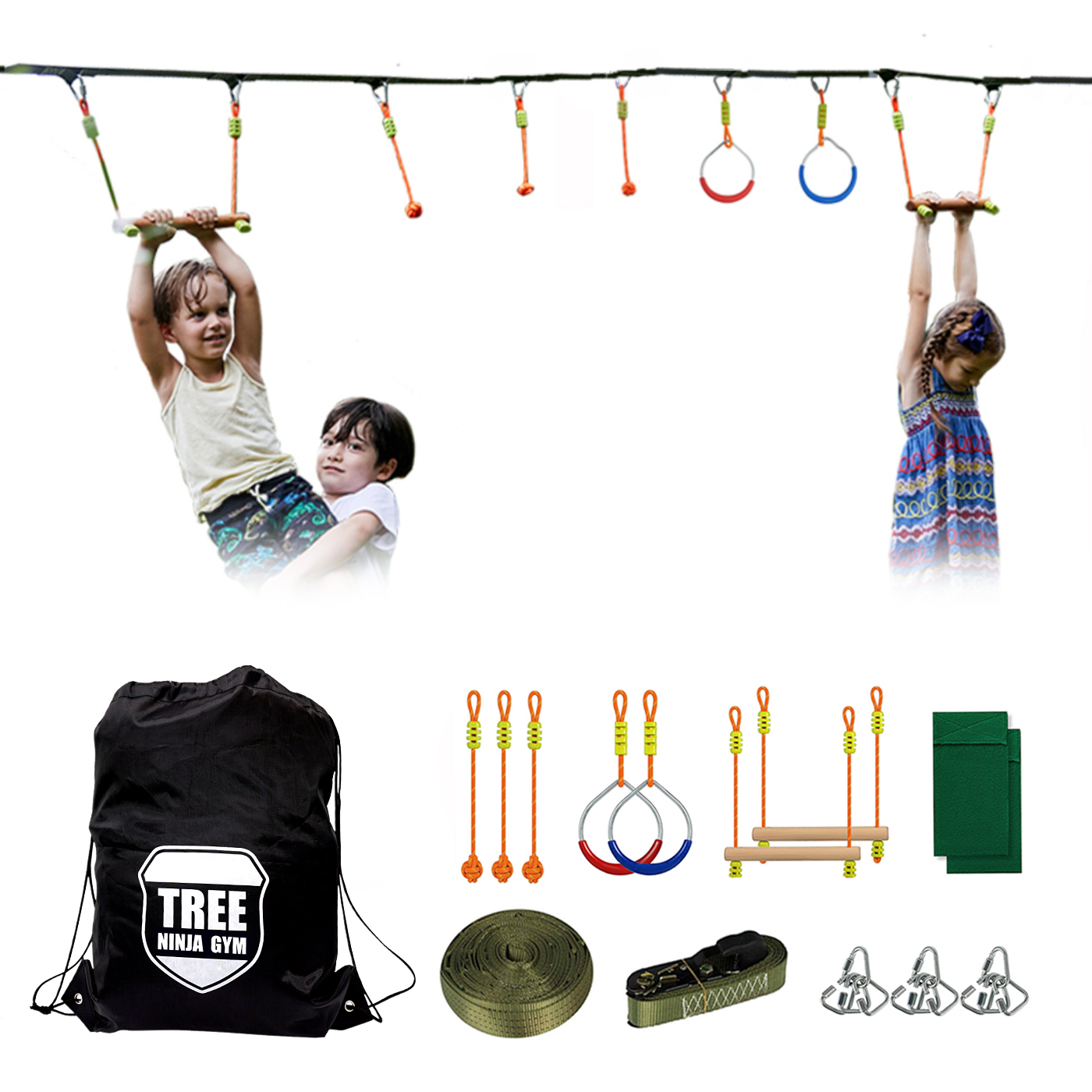 Fotografie Dvěděti Ninja překážková dráha