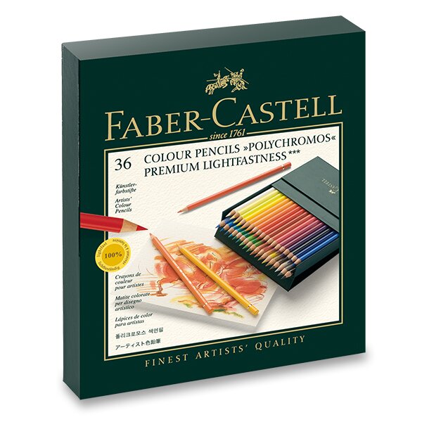 Fotografie Pastelky Faber-Castell Polychromos 110038 studio box, 36 ks
