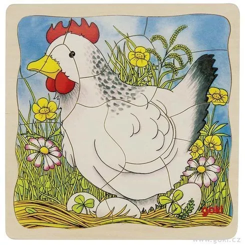 Fotografie Slepička - vývojové vrstvené puzzle