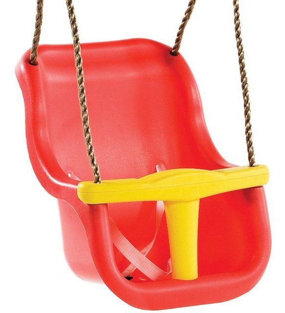 Fotografie Houpačka "Luxe", hluboký sedák, lano PP10 Barva: červená
