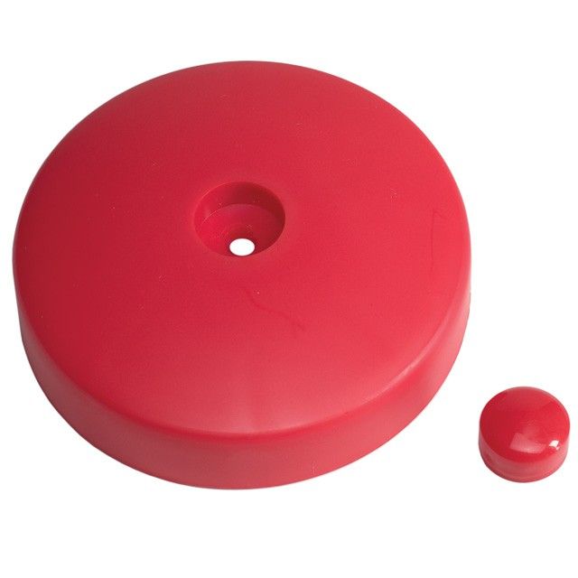 Plastová krytka - kulatina Ø 100 mm Barva: červená