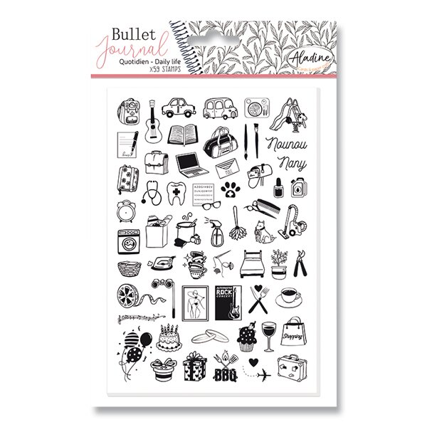 Razítka Stampo Bullet Aladine - Můj den, 59 ks