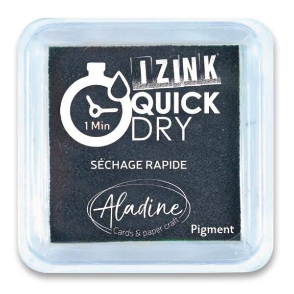 Fotografie Razítkovací polštářek Aladine Izink Quick Dry černá