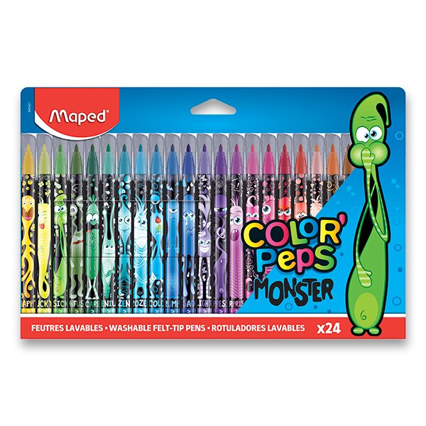 Fotografie Dětské fixy Maped Color'Peps Monster 24 barev