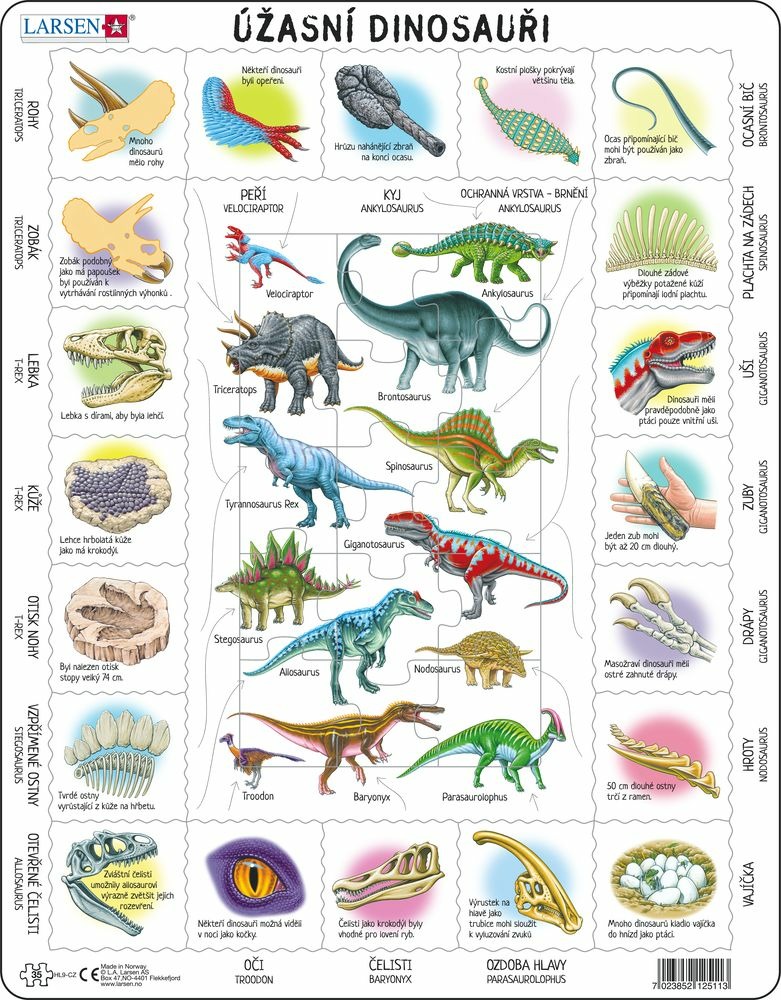 Puzzle Fascinující svět dinosaurů 35 dílků