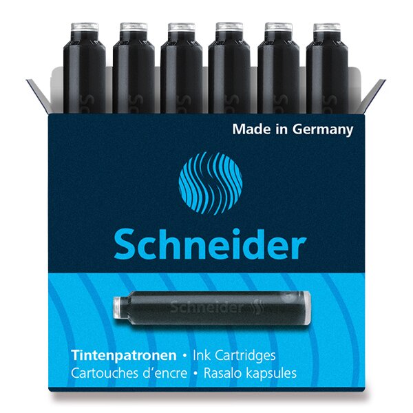 Fotografie Inkoustové bombičky Schneider, 6 ks černé Schneider A49:0025_6601000