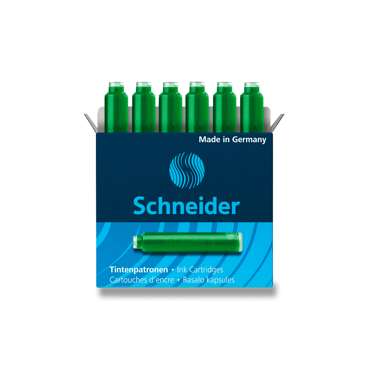 Fotografie Inkoustové bombičky Schneider, 6 ks zelené Schneider A49:0025_6604000