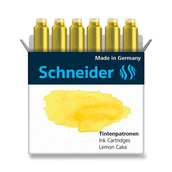 Fotografie Inkoustové bombičky Schneider, 6 ks žluté Schneider A49:0025_6612500
