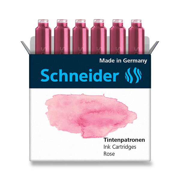 Fotografie Inkoustové bombičky Schneider, 6 ks růžové Schneider A49:0025_6612900