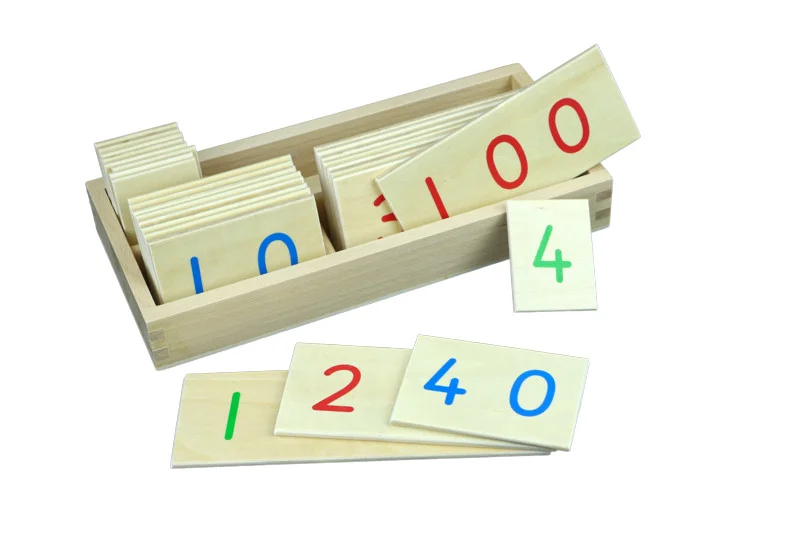 Fotografie Montessori Moyo Montessori Malé dřevěné karty s čísly 1-1000