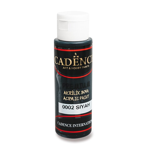 Akrylové barvy Cadence Premium 70 ml Barva: černá