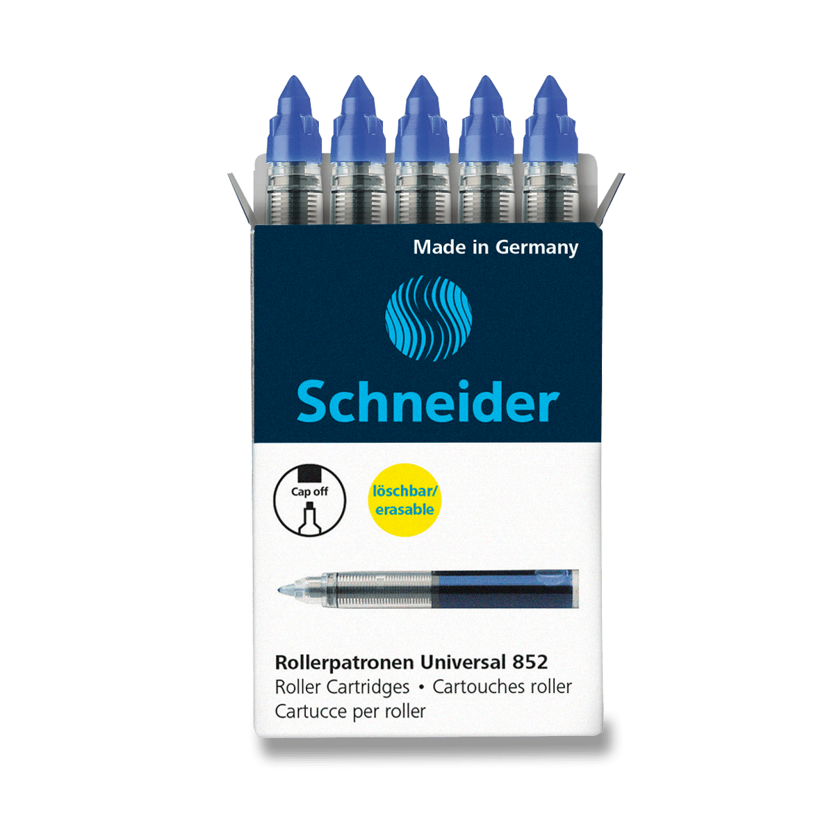 Fotografie SCHNEIDER - Náplň pre rollery Cartridge 852 0,6 mm/5 ks - modrá