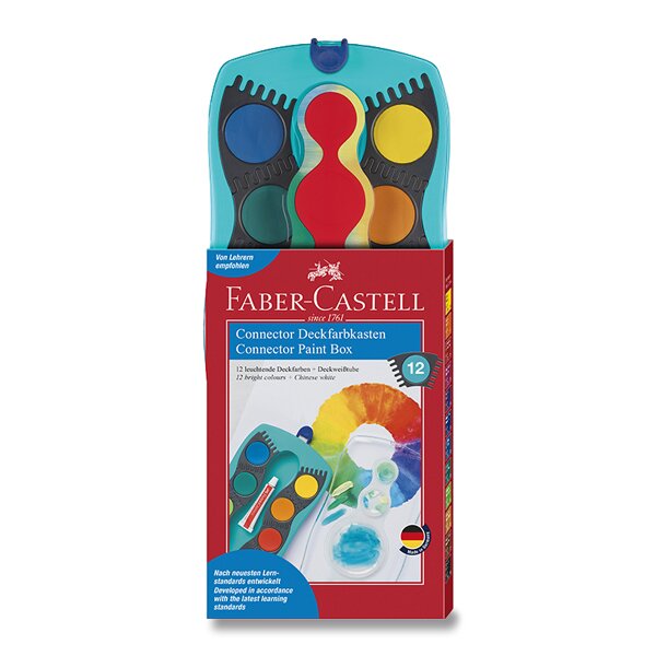 Fotografie Vodové barvy Faber-Castell Connector 12 barev