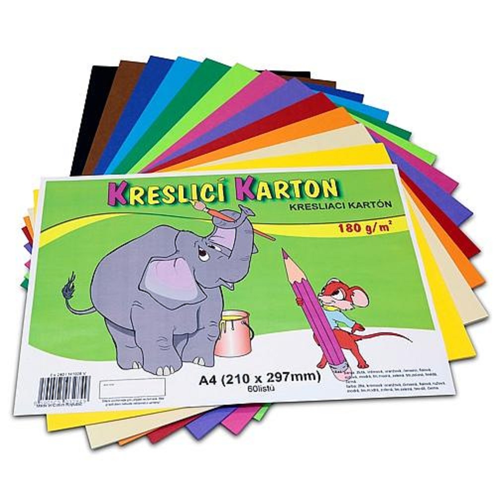 Fotografie CARTA - Výkres školní A4 180g / 60 list. sada 12 barev