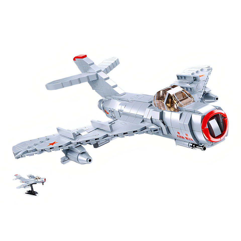 Fotografie Sluban Model Bricks M38-B0983 Proudový stíhací letoun MiG-15