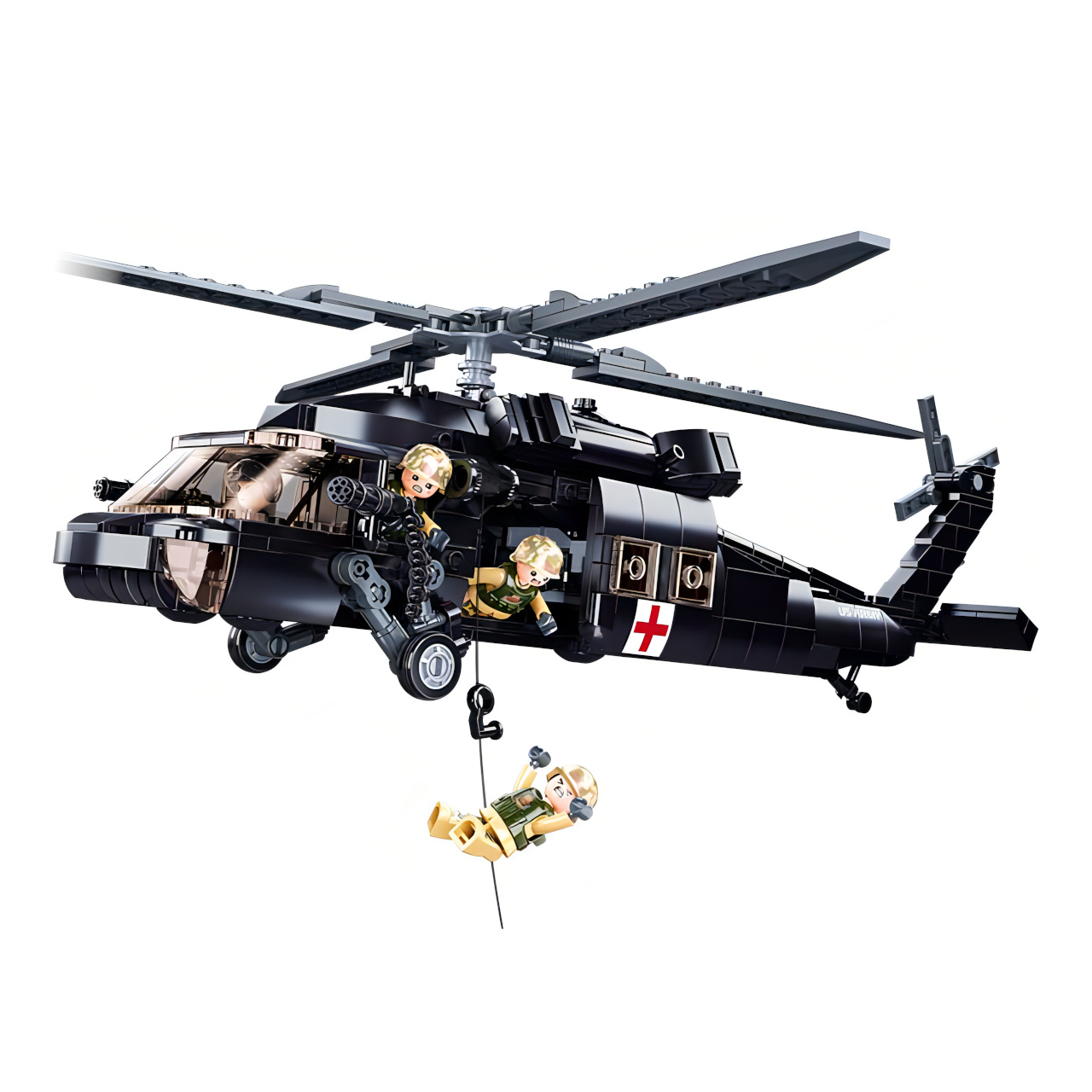 Fotografie Sluban Model Bricks M38-B1012 Zdravotnický vrtulník americké armády