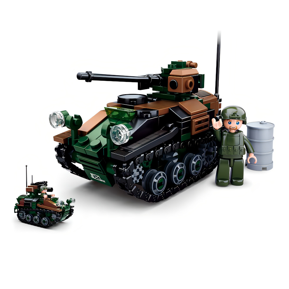 Fotografie Sluban Model Bricks M38-B0750 Malý tank 2v1