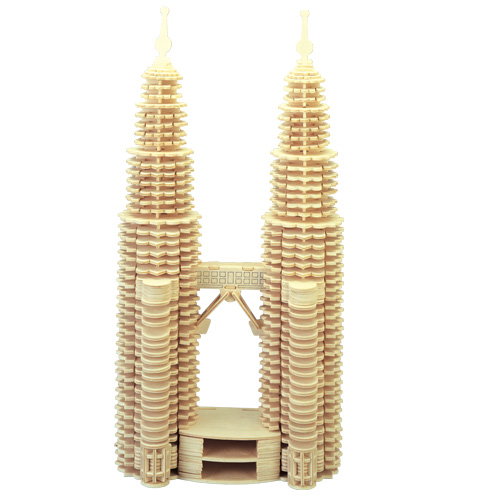 Fotografie Woodcraft Dřevěné 3D puzzle Petronas Twin Towers