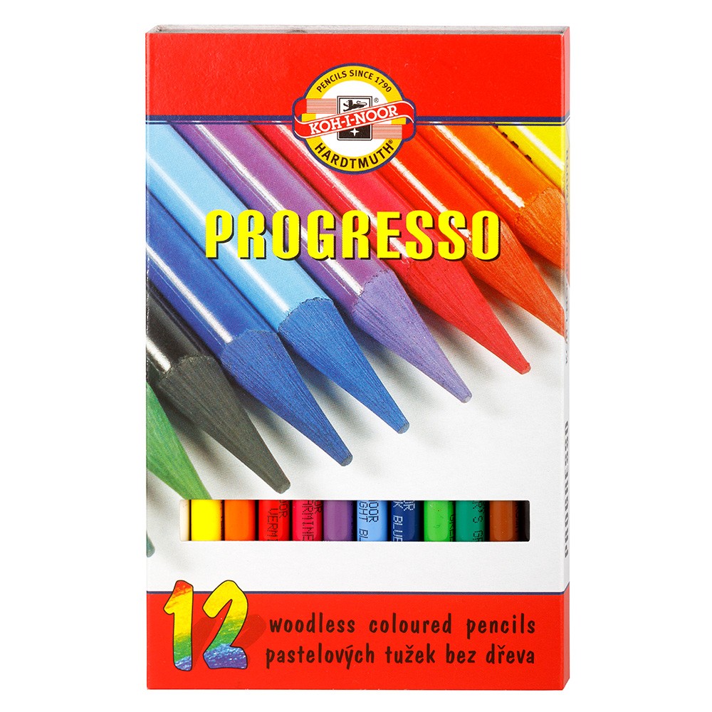 Koh-i-noor PROGRESSO 8756/12 - pastelky v laku - 12 ks