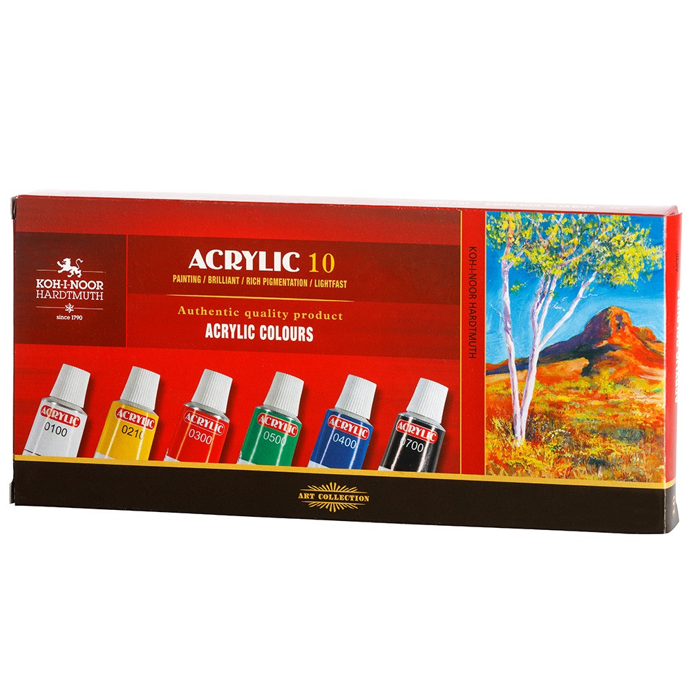 Koh-i-noor 162703/10 - souprava akrylových barev 10 × 16 ml