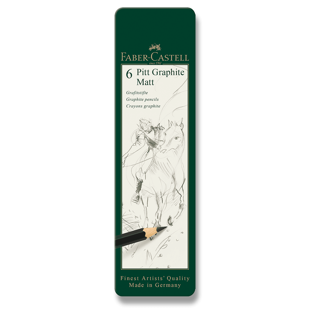Grafitová tužka Faber-Castell Pitt Graphite Matt - sada 6 ks