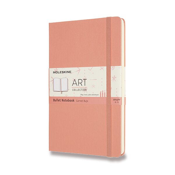 Zápisník Moleskine Art Bullet - tvrdé desky L, tečkovaný, výběr barev Barva: světle růžový