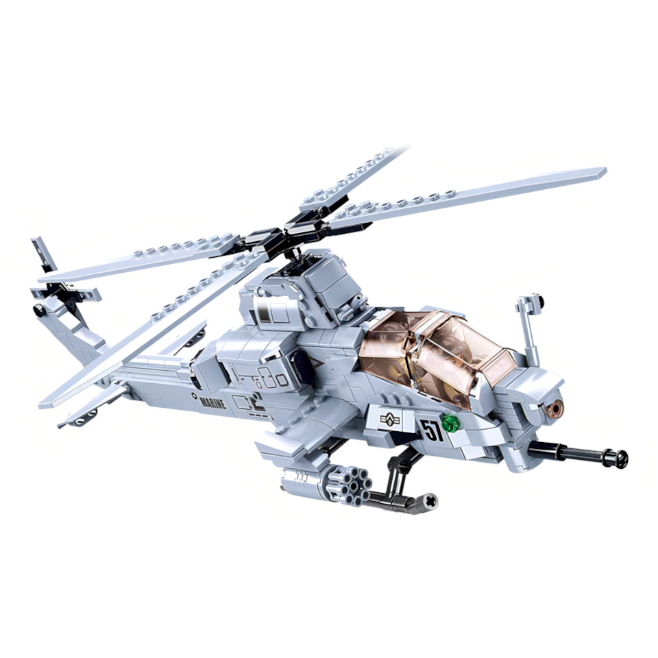 Fotografie Sluban Army Model Bricks M38-B0838 Bitevní helikoptéra AH-1Z Viper