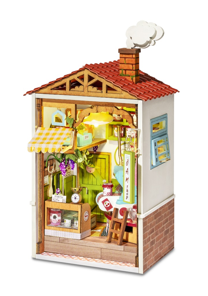 Fotografie RoboTime miniatura domečku Obchod se sladkými džemy