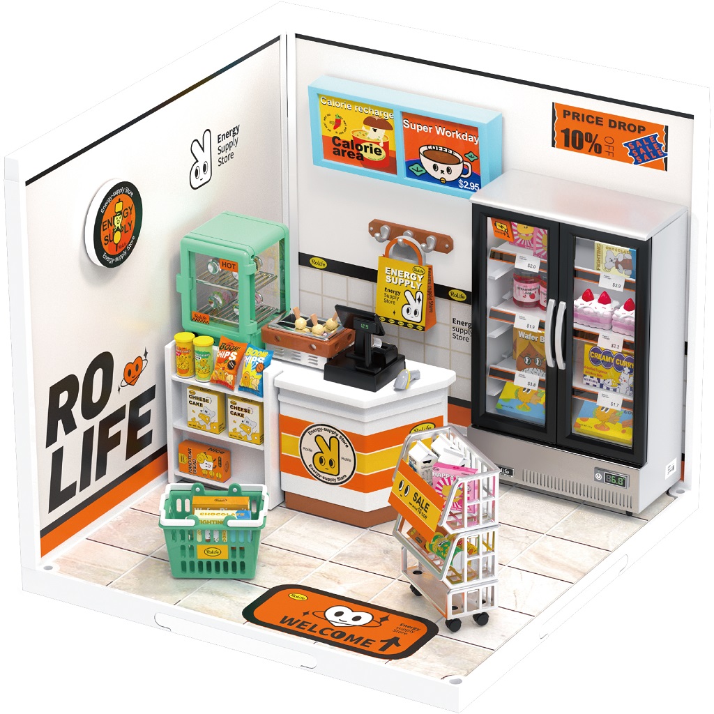Fotografie RoboTime miniatura domečku Obchod se zásobami