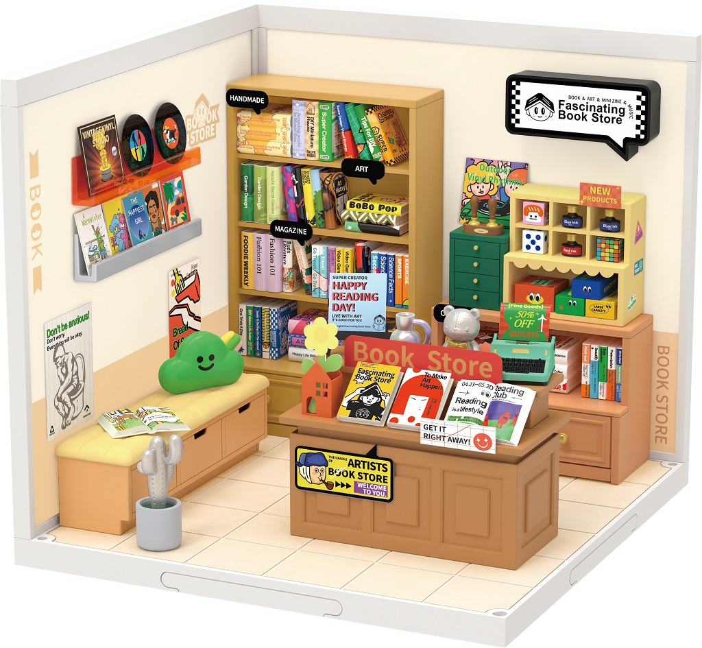 Fotografie RoboTime miniatura domečku Fascinující knihkupectví