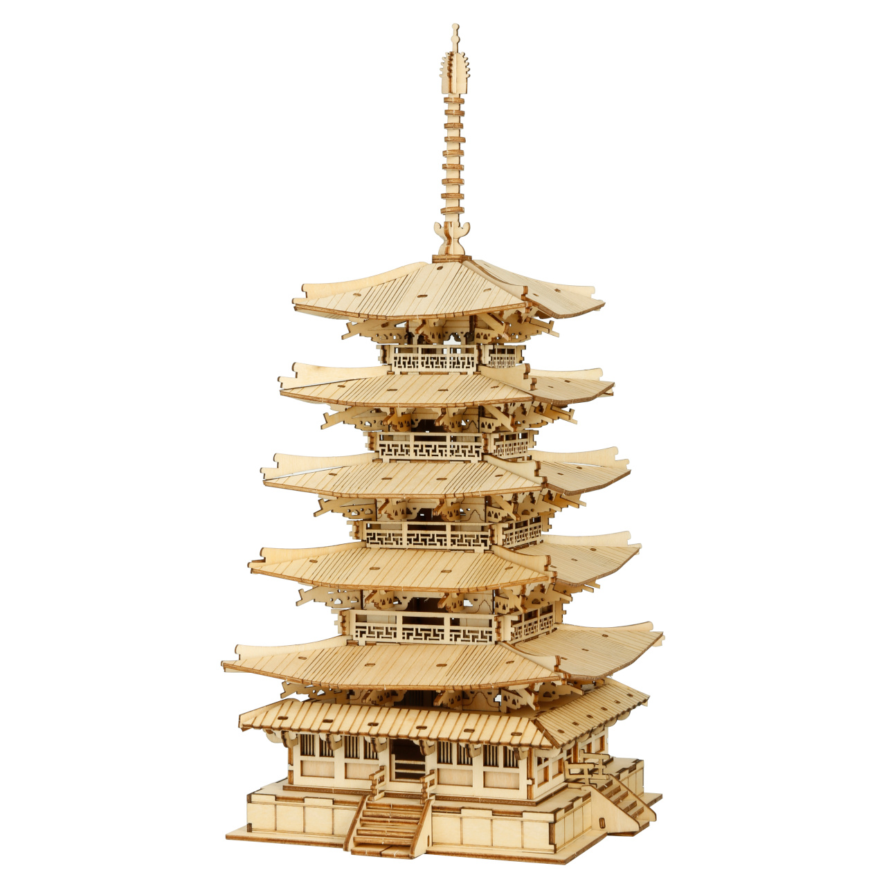 Fotografie RoboTime dřevěné 3D puzzle Pětipatrová pagoda