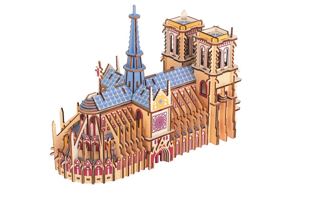 Fotografie Woodcraft Dřevěné 3D puzzle Katedrála Notre-Dame