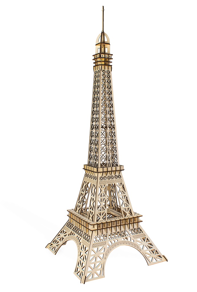 Fotografie Woodcraft Dřevěné 3D puzzle Eiffelova věž velká