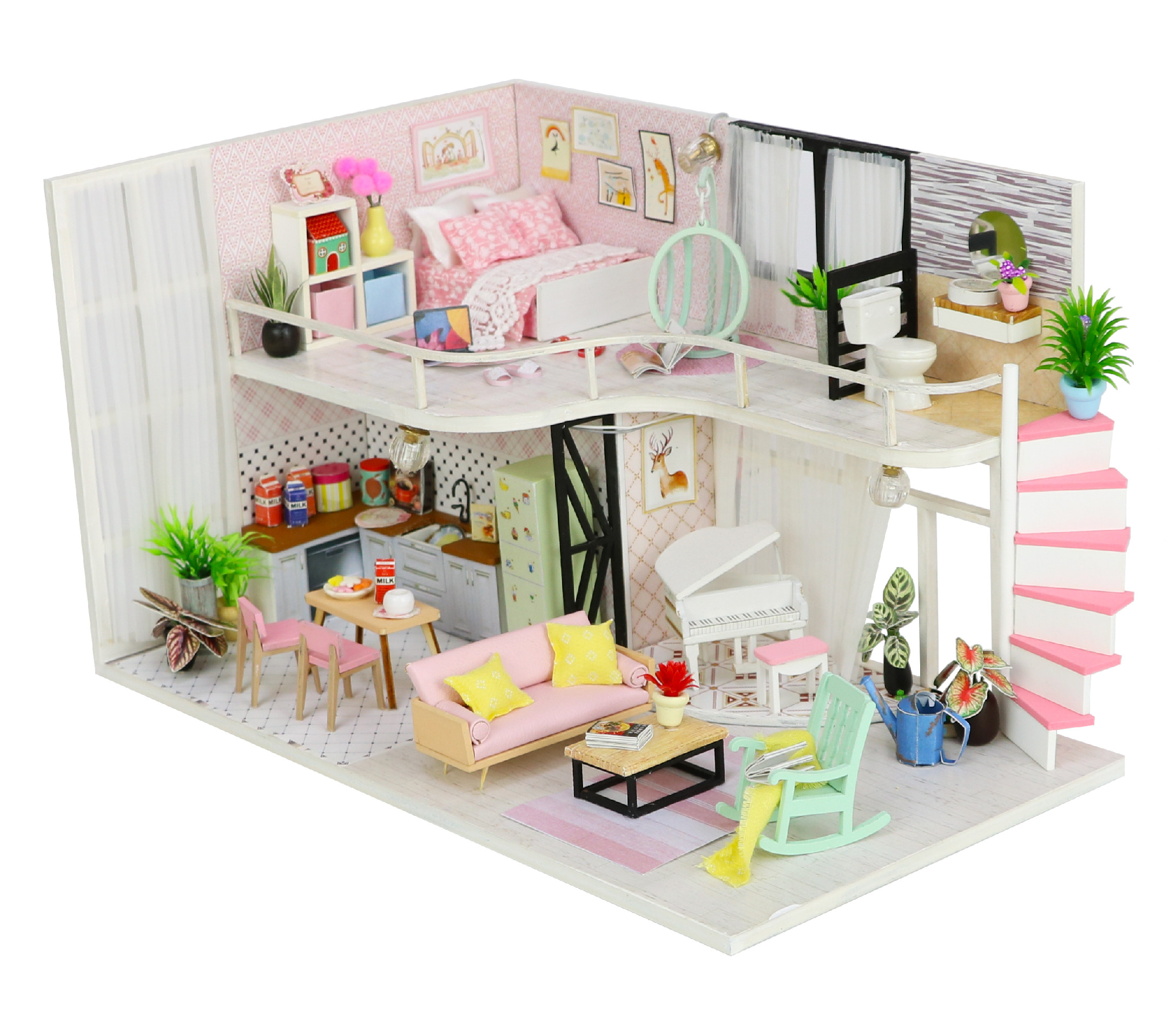 Fotografie 2Kids Toys miniatura domečku Dům Anniny růžové melodie