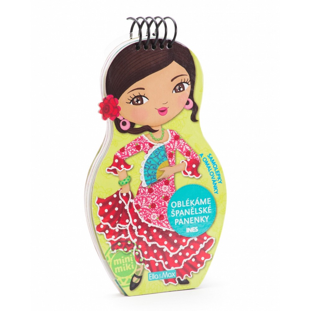 Fotografie Oblékáme španělské panenky Ines - omalovánky - Julie Camel