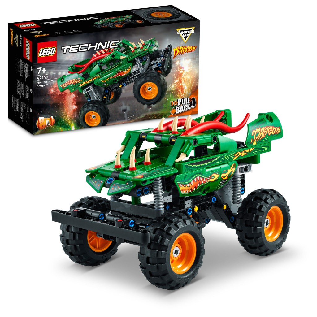 Fotografie LEGO TECHNIC Auto Monster Jam Dragon 2v1 42149 STAVEBNICE