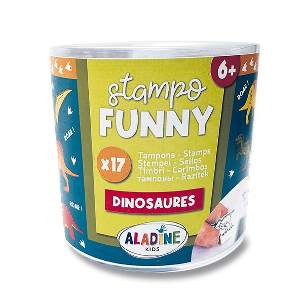 Fotografie Razítka Aladine Stampo Funny Dinosauři, 17 ks