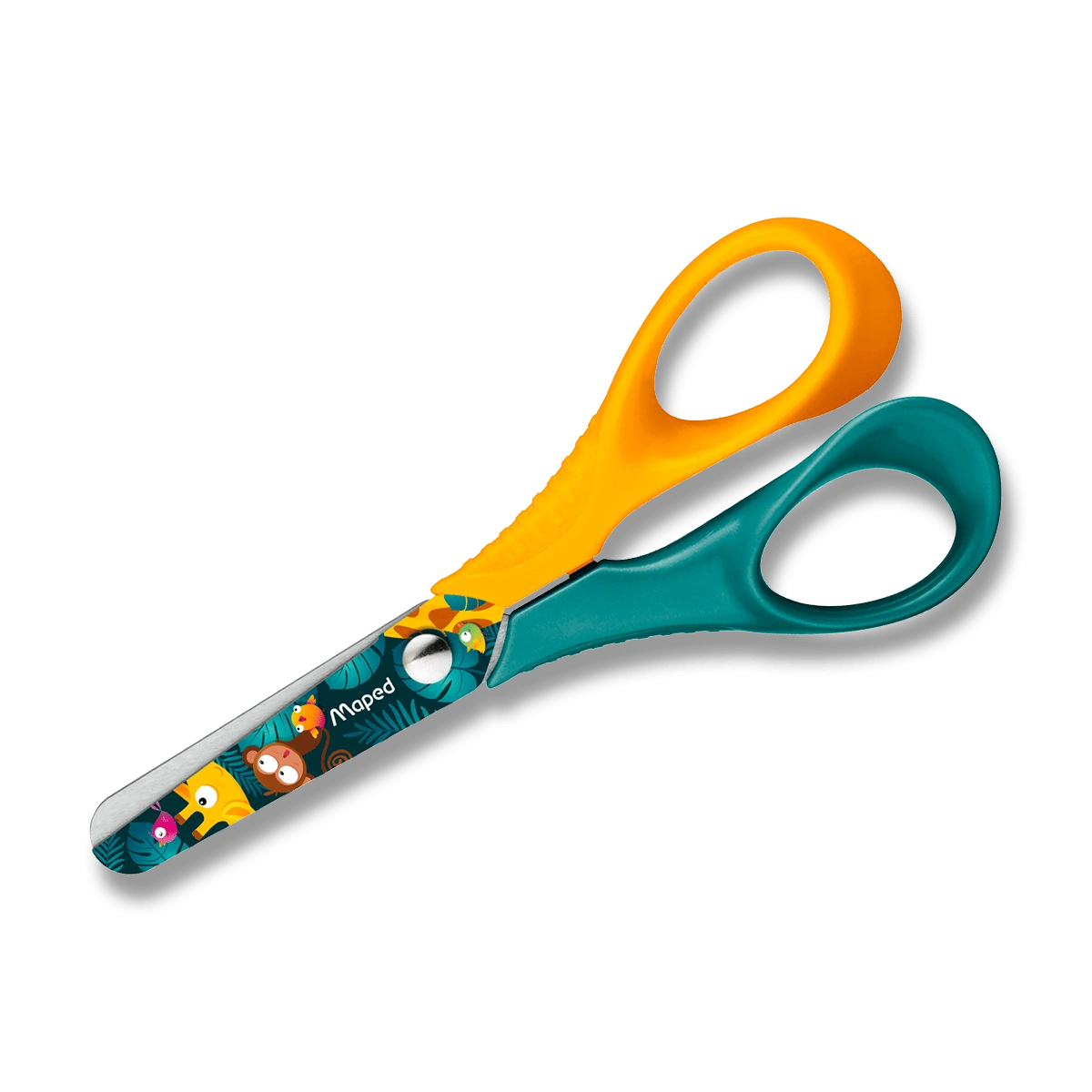 Fotografie Nůžky Maped Vivo Jungle Fever 12 cm, blistr, mix barev