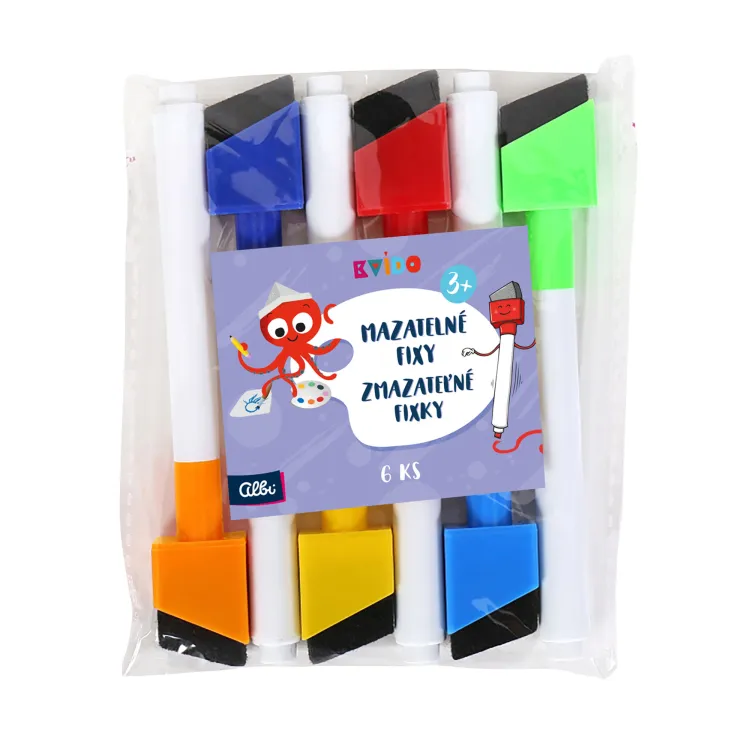 Fotografie ALBI Kvído - náhradní mazatelné fixy 6 ks