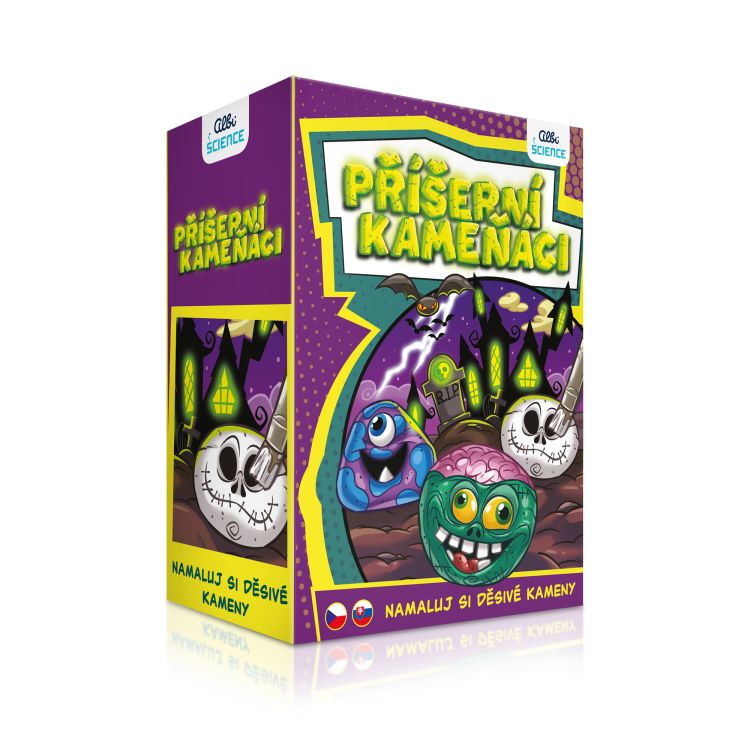 Fotografie Albi ALBI SCIENCE Příšerní kameňáci kreativní set malování na kameny svítí ve tmě