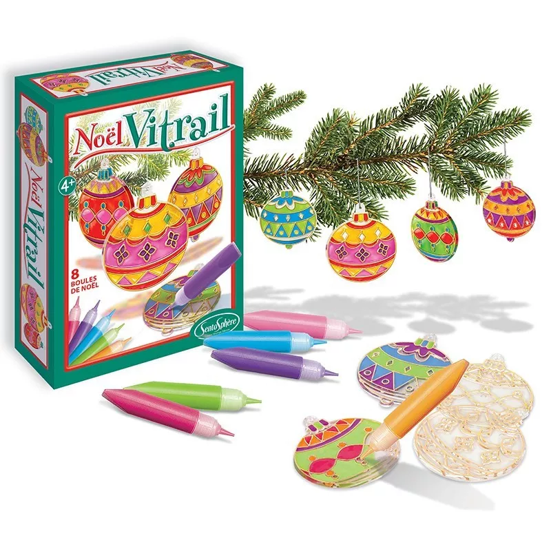 SentoSphere Vánoční vitrážové ozdoby