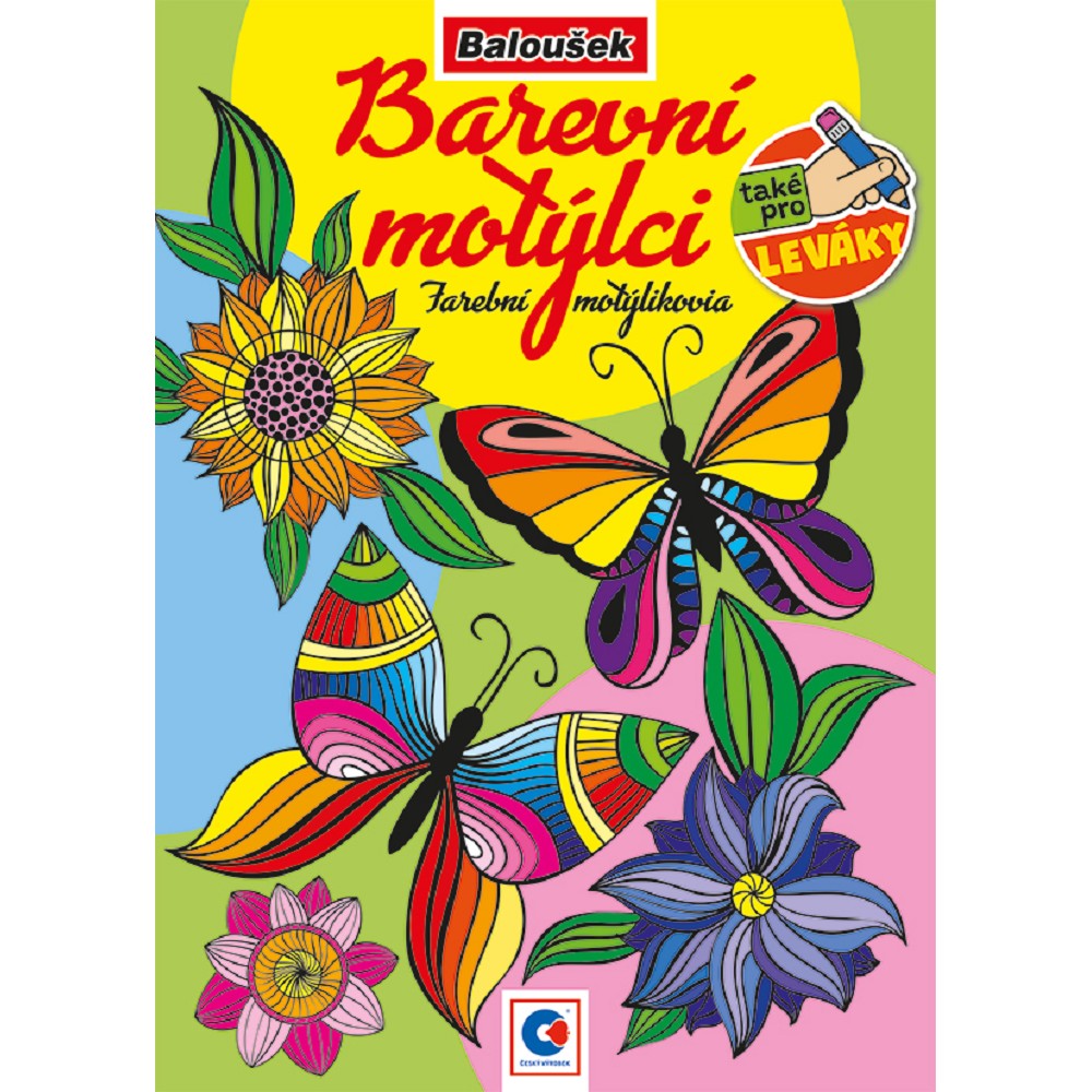Fotografie Baloušek - omalovánka A5, Barevní motýlci