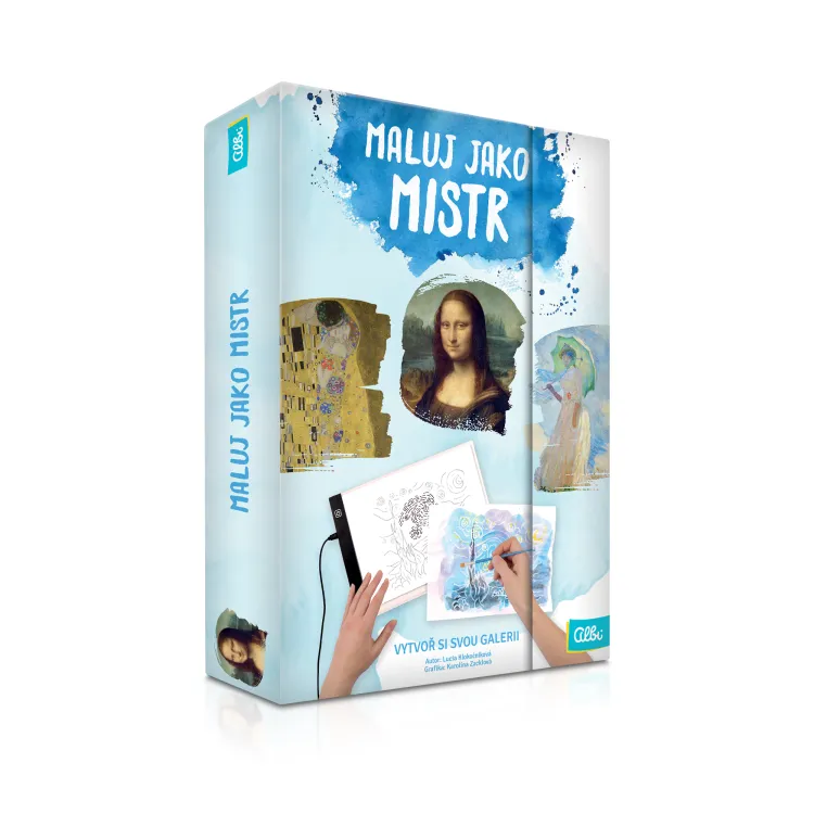 Fotografie Albi AALBI SCIENCE Maluj jako mistr Kreativní set s barvami a LED tabulkou USB