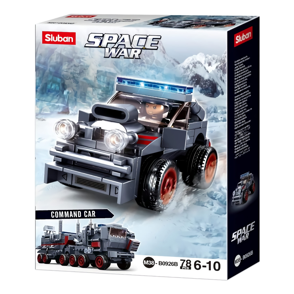 Fotografie SLUBAN Space War Hlídkový vrtulník 107 dílků + 1 figurka 6v1 STAVEBNICE