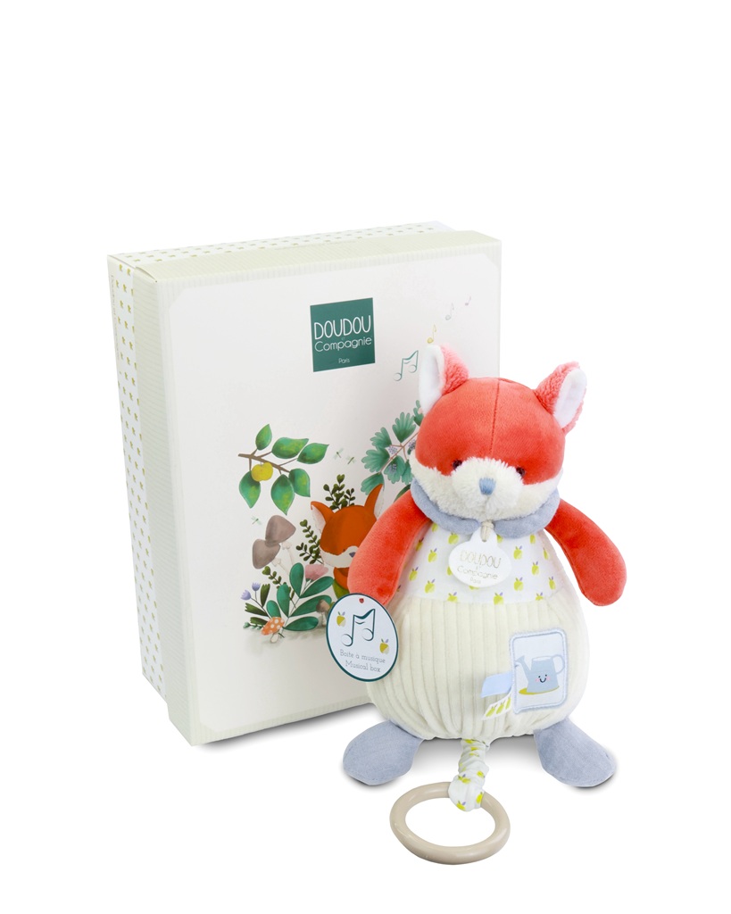 Doudou Dárková sada Plyšová liška Romarin hrající melodii 20 cm