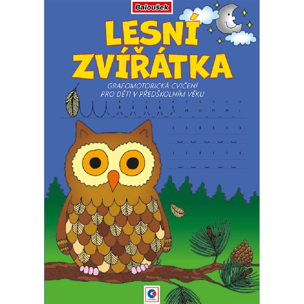 Fotografie Baloušek - grafomotorická omalovánka A4, Lesní zvířátka