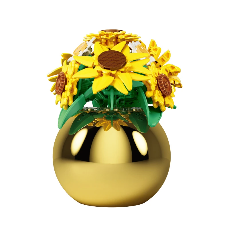 Sluban Flowers M38-P8062 Kytice slunečnic a kopretin ve váze