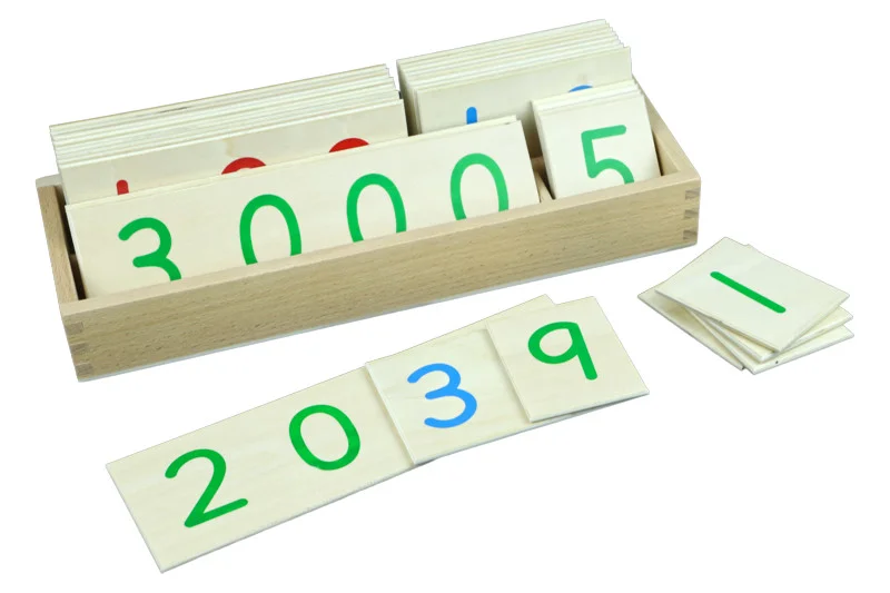 Montessori Moyo Montessori Velké dřevěné karty s čísly 1-3000