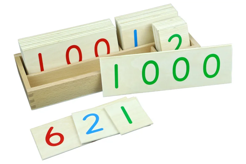 Montessori Moyo Montessori Velké dřevěné karty s čísly 1-1000