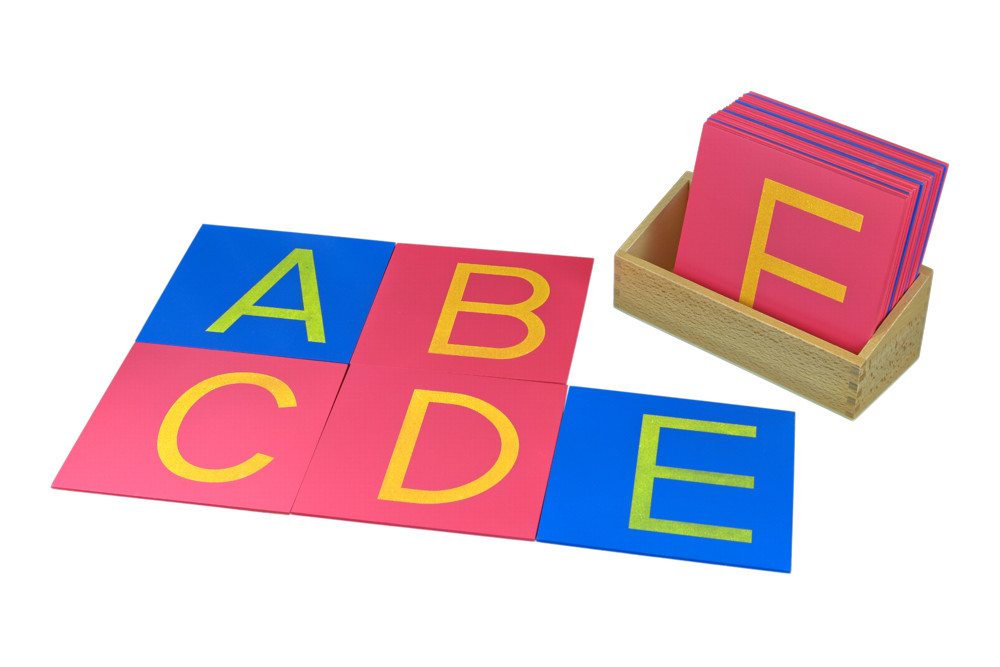 Montessori Hmatová písmena (tiskací písmo - velké - americká norma)